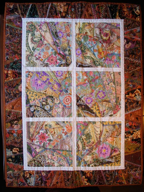 The Time of Miracles, a quilt with hand embroidery by Peony and Parakeet