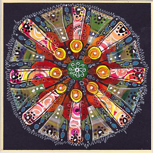 Red Energy Mandala by Peony and Parakeet