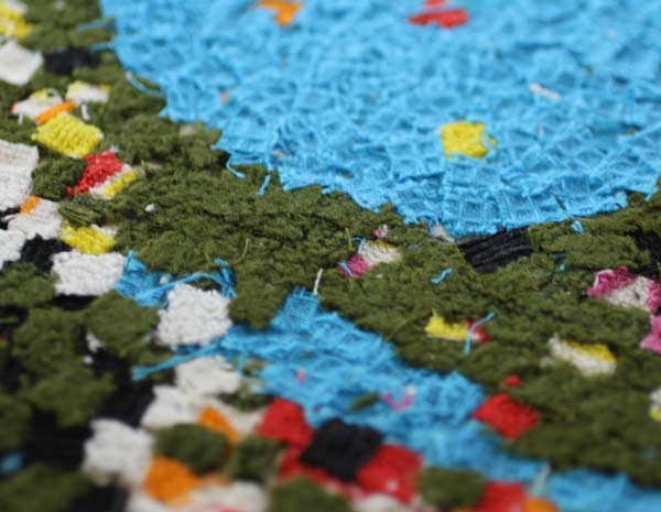 Fabric collage, a detail