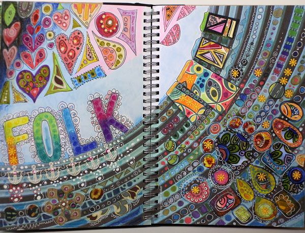 starting new 2014 art journal smash book