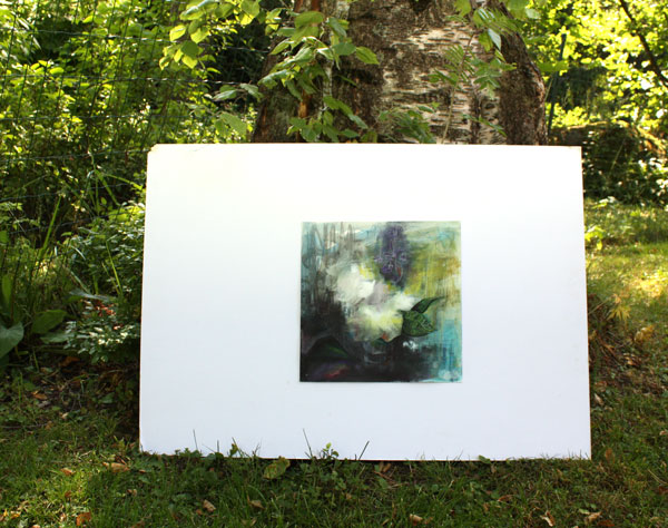 Photographing a painting, Condolences, by Peony and Parakeet