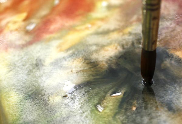 Watercolor strokes. Read about how to trust yourself when creating art.