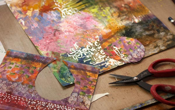 Making of a collage painting by Peony and Parakeet. Read about how to trust yourself when creating art.