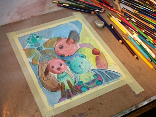 Read more about using pastel colors and see how this artwork was made!