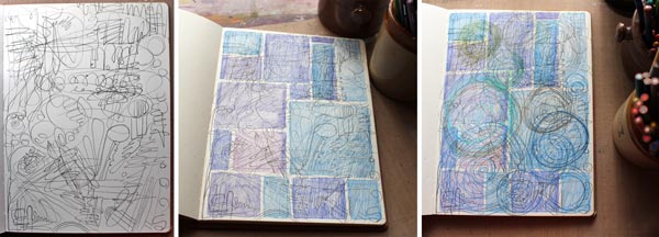 Starting an art journal page, by Peony and Parakeet