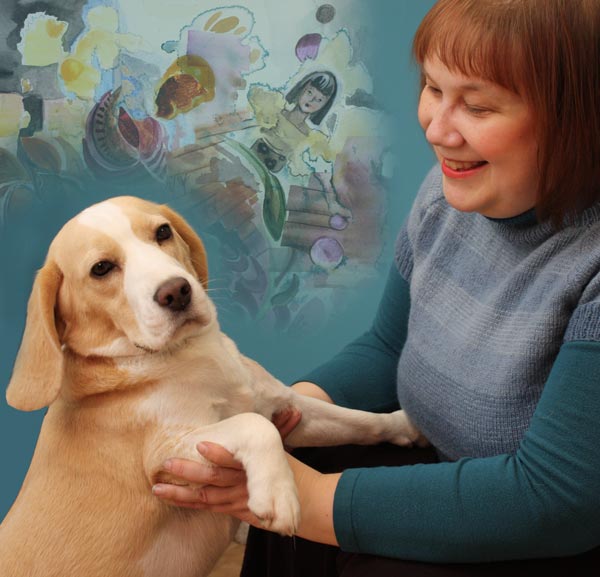 Paivi and her beagle Stella from Peony and Parakeet