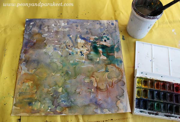 Beginning a painting with watercolors, by Peony and Parakeet