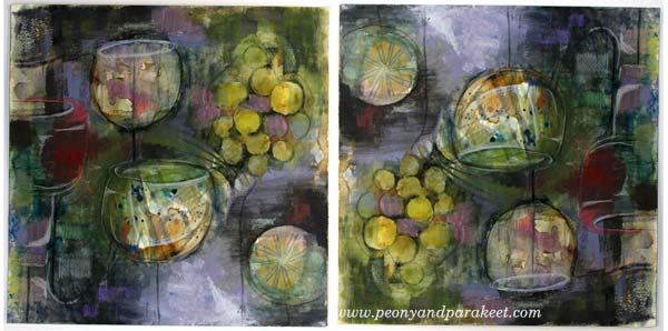 Creating an intuitive painting, by Peony and Parakeet