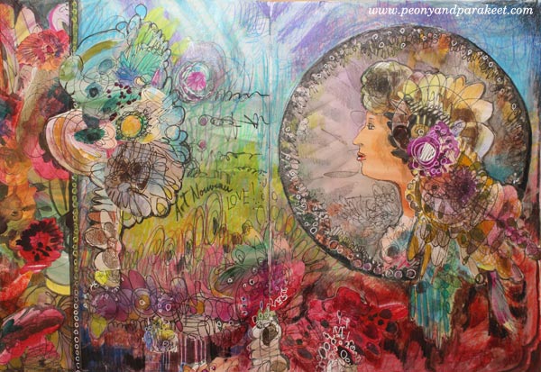 Imagine Monthly Spring 2016, January's mini-course, Doodled Luxury, inspired by Alphonse Mucha