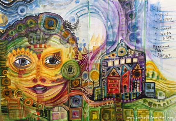 Imagine Monthly Spring 2016, March's mini-course, Painter's Ecstasy, inspired by Hundertwasser