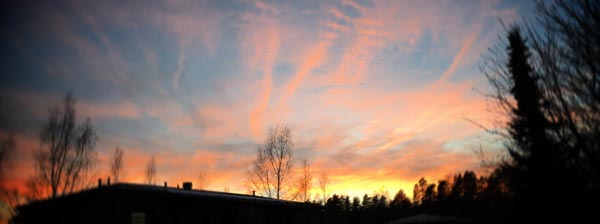 Sunset in Vantaa, Finland