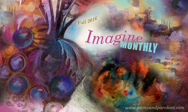 Imagine Monthly Fall 2016, an art journaling master class by Peony and Parakeet