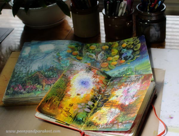 Build intuitive focus! Record your ideas in art journals! By Peony and Parakeet.