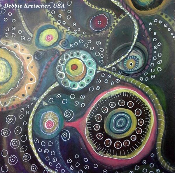 Student artwork from the class Planet Color. Debbie Kreischer, USA.