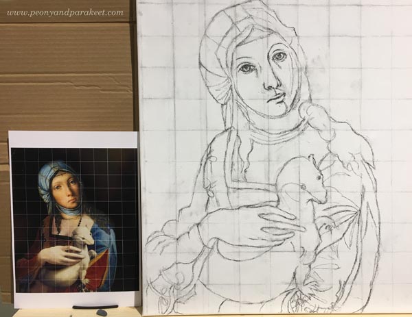 Making of a Gypsy Madonna using old masters painting techniques, by Paivi Eerola from Peony and Parakeet