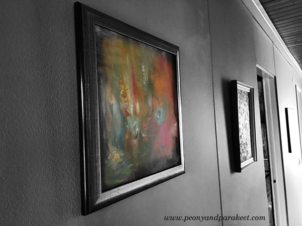 Paintings on the wall. By Paivi Eerola from Peony and Parakeet.