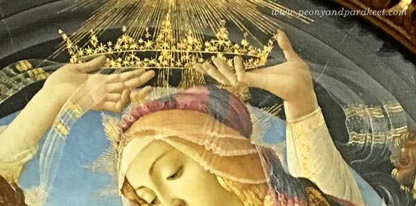 A detail of Sandro Botticelli's Madonna of the Magnificat, c. 1483