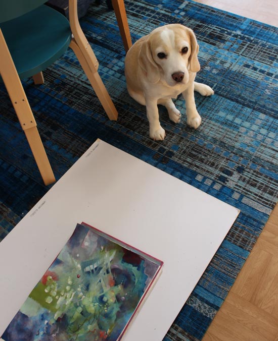 Photographing art and having a pet around an art studio. Read more about the life of an artist who has pets!