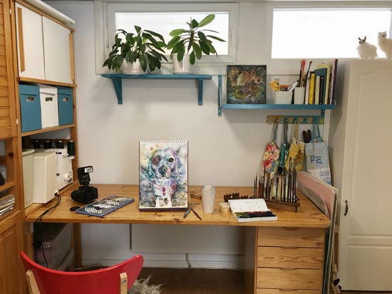 Paivi Eerola's art studio.