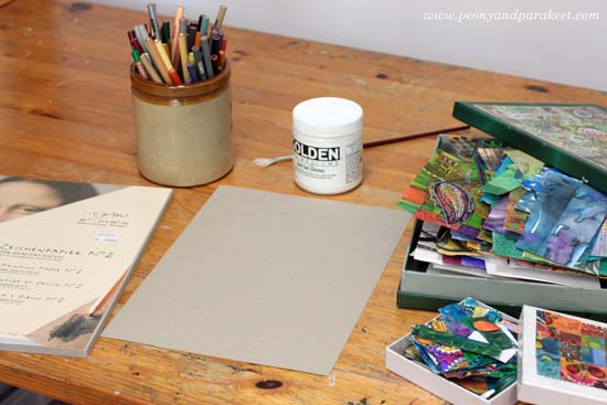 Creating colored pencil collages by Paivi Eerola from Peony and Parakeet. See the step-by-step instructions!