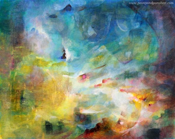 Light Chaser, an acrylic painting by Paivi Eerola from Peony and Parakeet