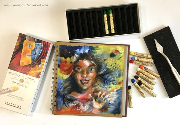 Mixed Media Art Techniques - Oil Pastels, Watercolors, and White