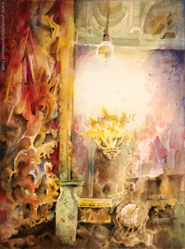 "Heritage" - a watercolor painting by Paivi Eerola from Peony and Parakeet.