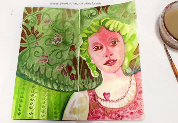 Art Inspiration from Jane Austen. Harriet, Emma's friend. By paivi Eerola of Peony and Parakeet.