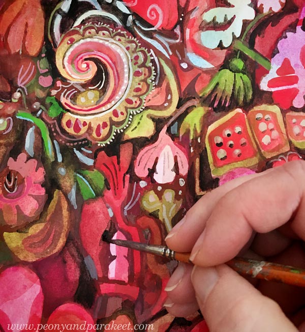 Painting delicious colors and sugary shapes. By Paivi Eerola of Peony and Parakeet.