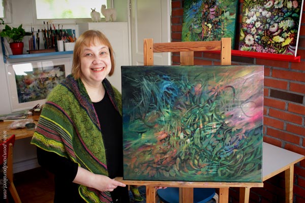 Artist Paivi Eerola in her art studio.