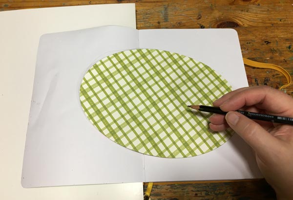 Drawing an oval.