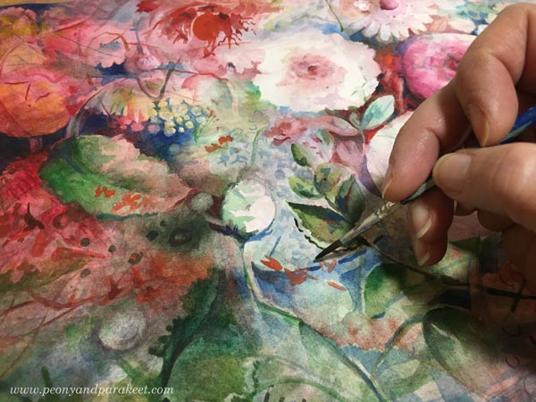 Painting romantic watercolor florals