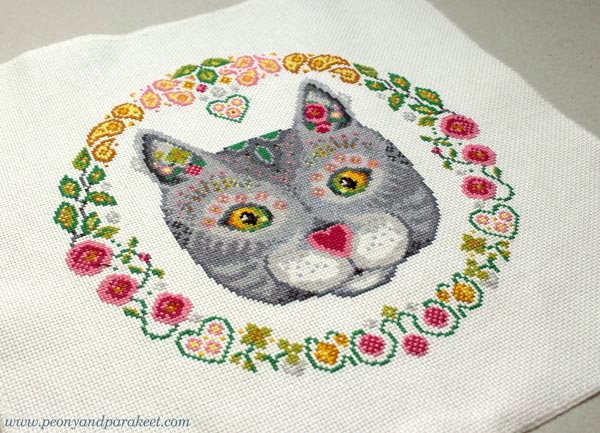 Magical Cat - cute cross stitch pattern