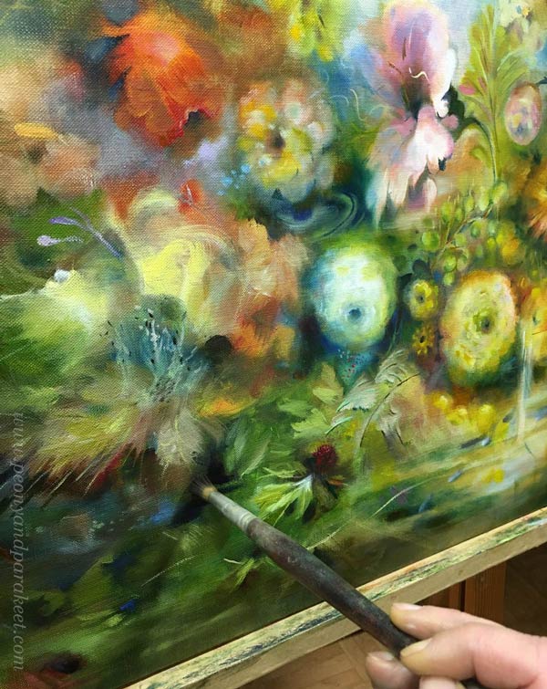 Oil painting in progress. By Paivi Eerola, Finland.